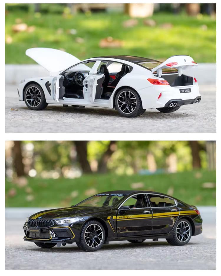 BMW MH8 Toy Car, Alloy Diecast Race Collectible Pull Back Model Car with Sound and Light Toy Vehicle for Boys Gift - Image 8