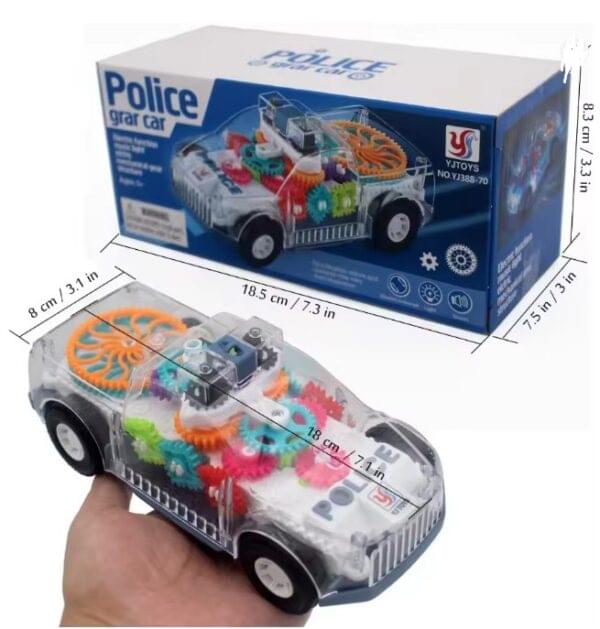 Gear Police Car, Gear Car, Transparent Car toys , ViToys Police Gear Car